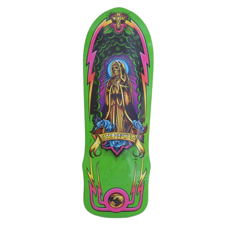 Dogtown Skateboard Deck Martinez Guadalupe Handshake Green Old School 10" x 30.25"