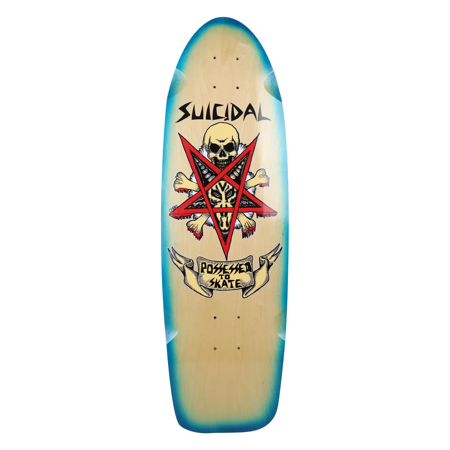 Dogtown Skateboard Deck Possessed to Skate 70s Natural/Black Black 9" x 30"