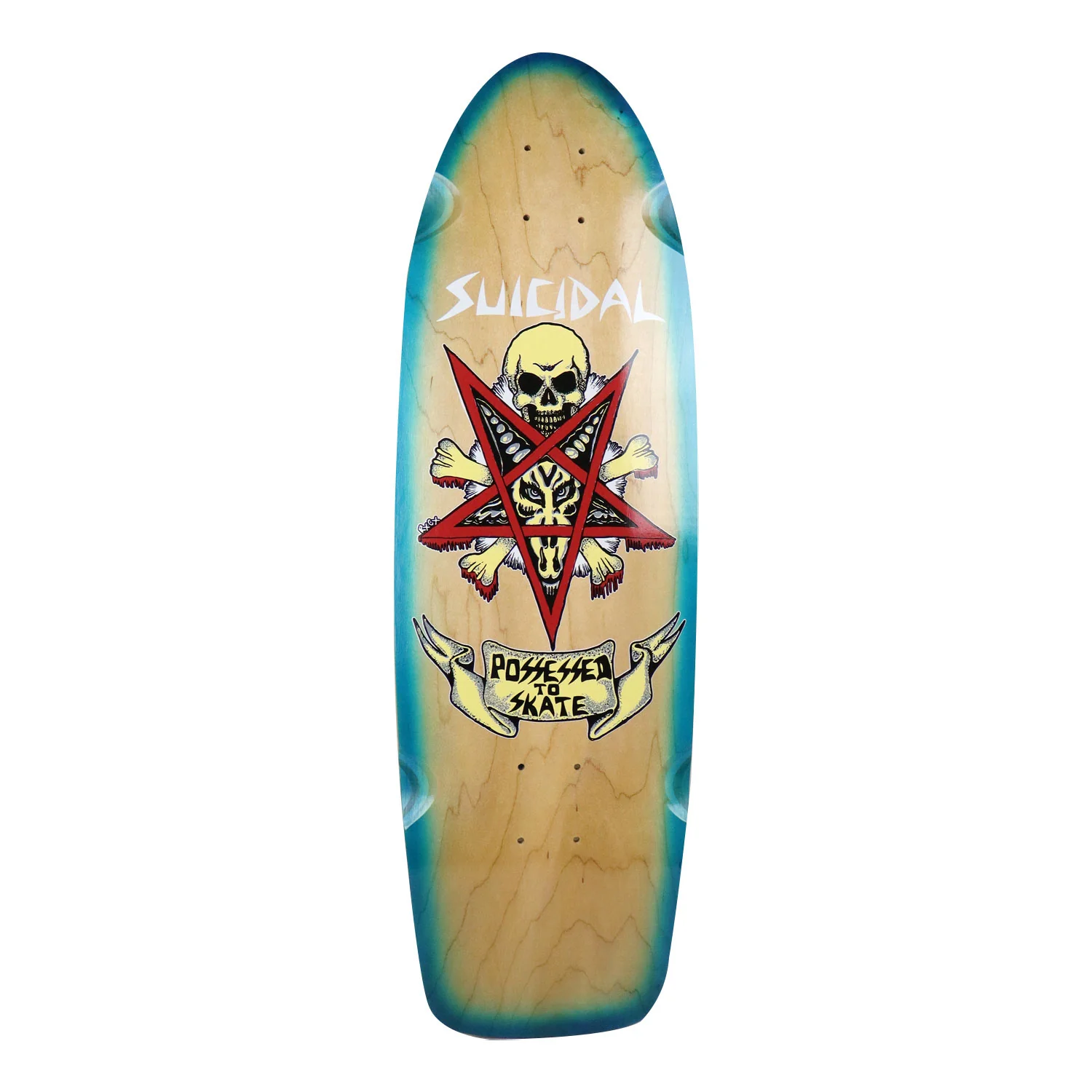 Dogtown Skateboard Deck Possessed to Skate 70s Natural/White Black 9" x 30"