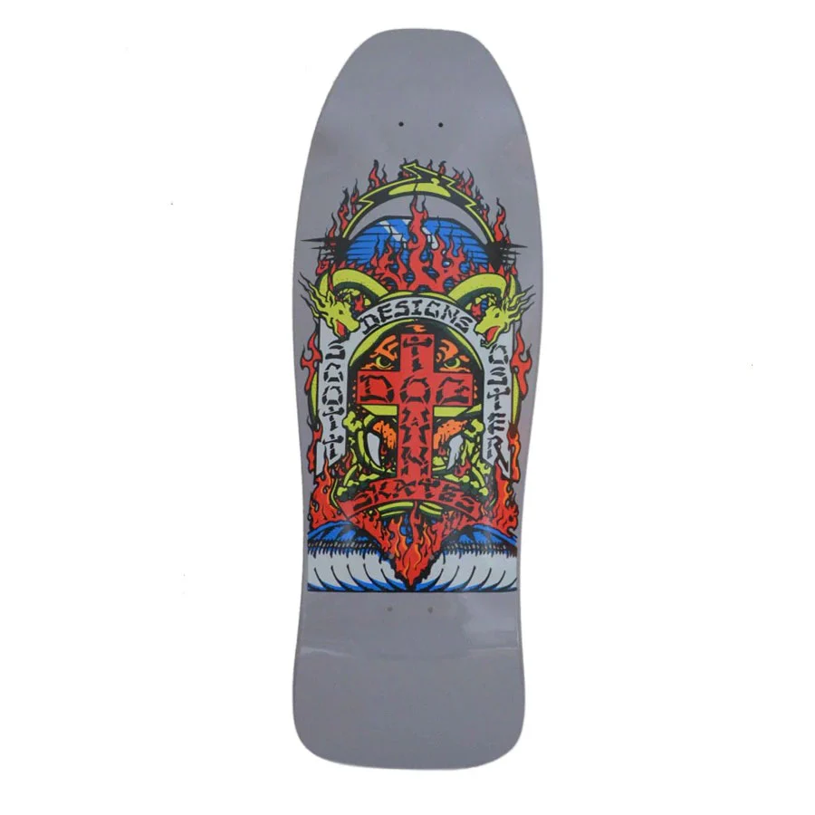 Dogtown Skateboard Deck Scott Oster 80s Reissue Grey Old School 10.3" x 30.7"