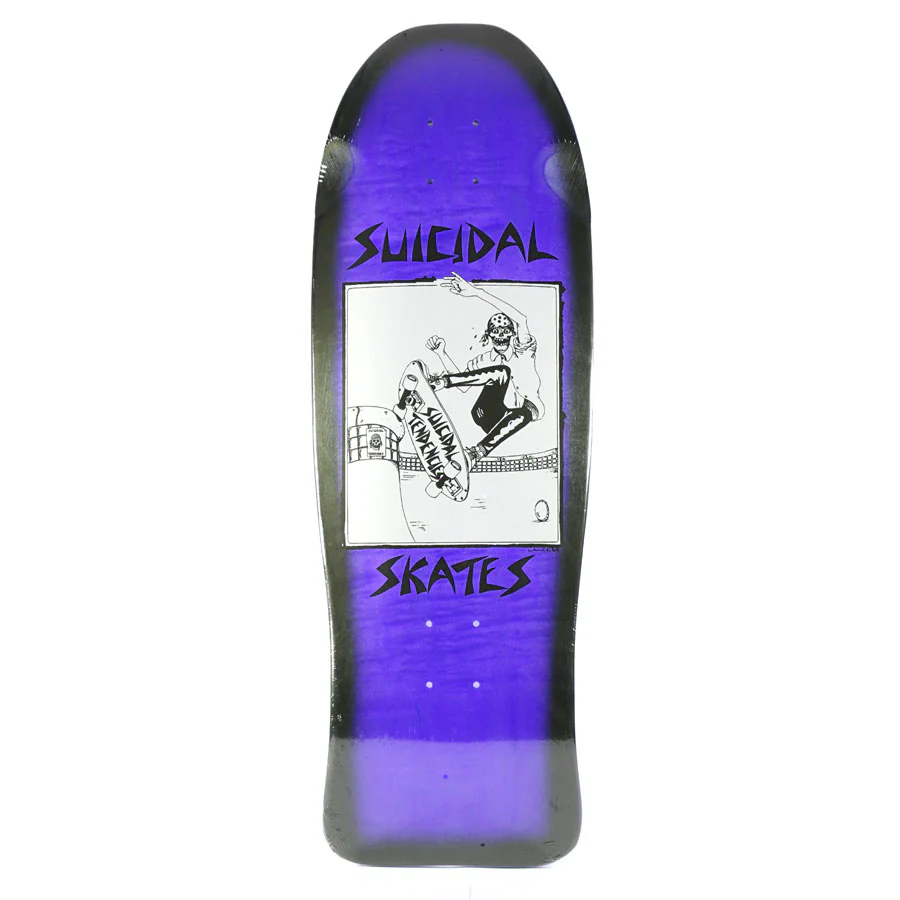 Dogtown Skateboard Deck Suicidal Pool Skater Re-Issue Black Fade Purple Old School 10.125" x 30.325"