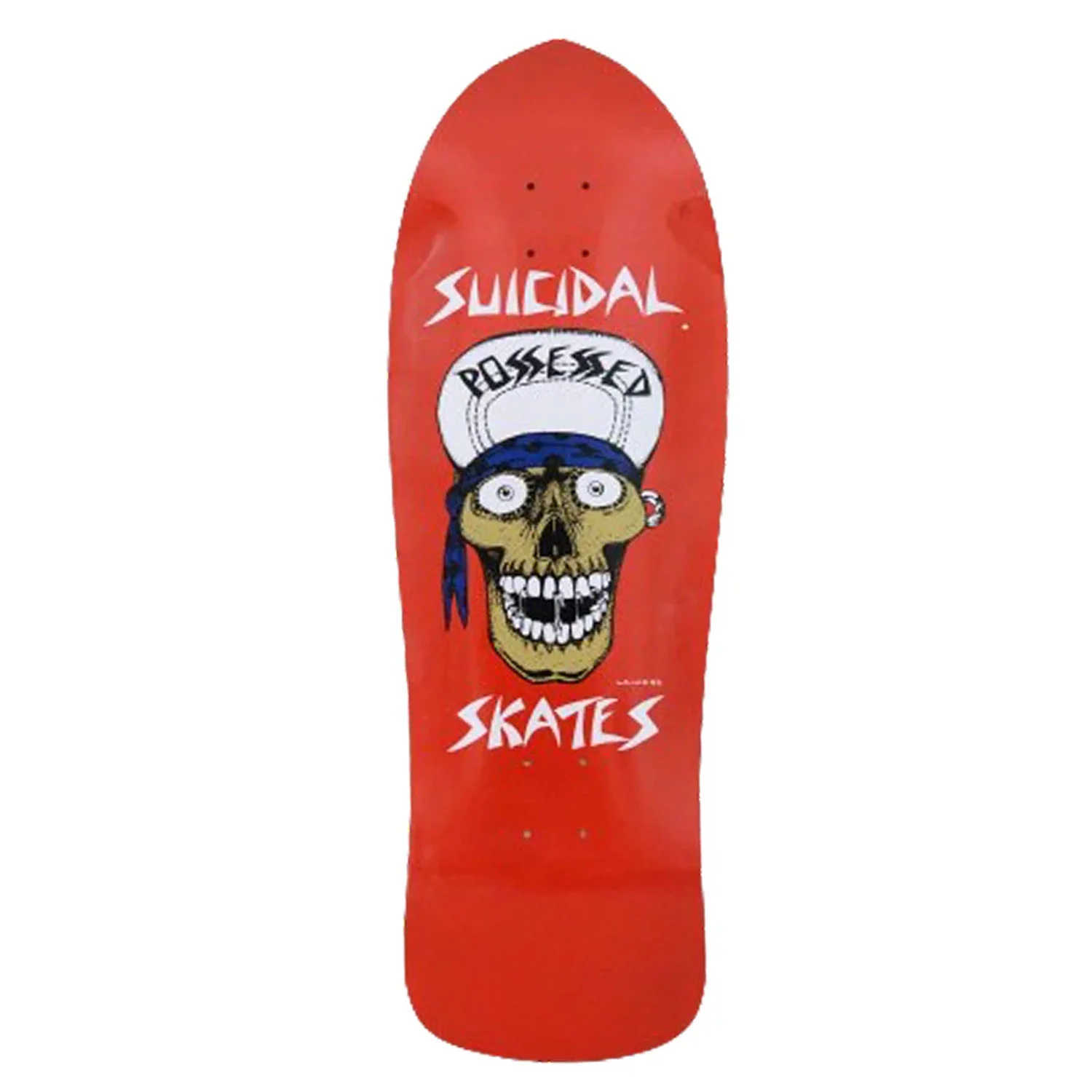 Dogtown Skateboard Deck Suicidal Skates Punk Skull Reissue Red Flake 10.125" x 30.825"