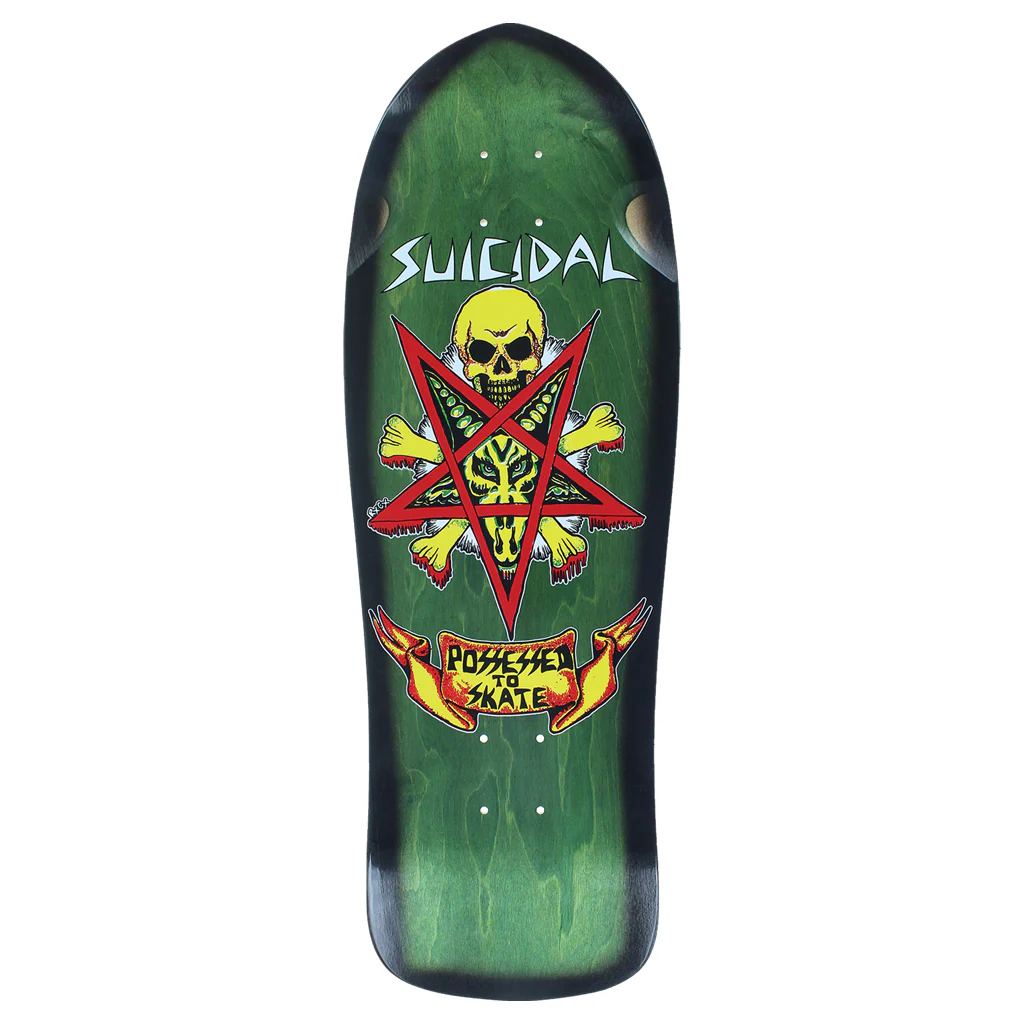 Dogtown Skateboard Deck Suicidal Tendencies Possessed to Skate Green Old School