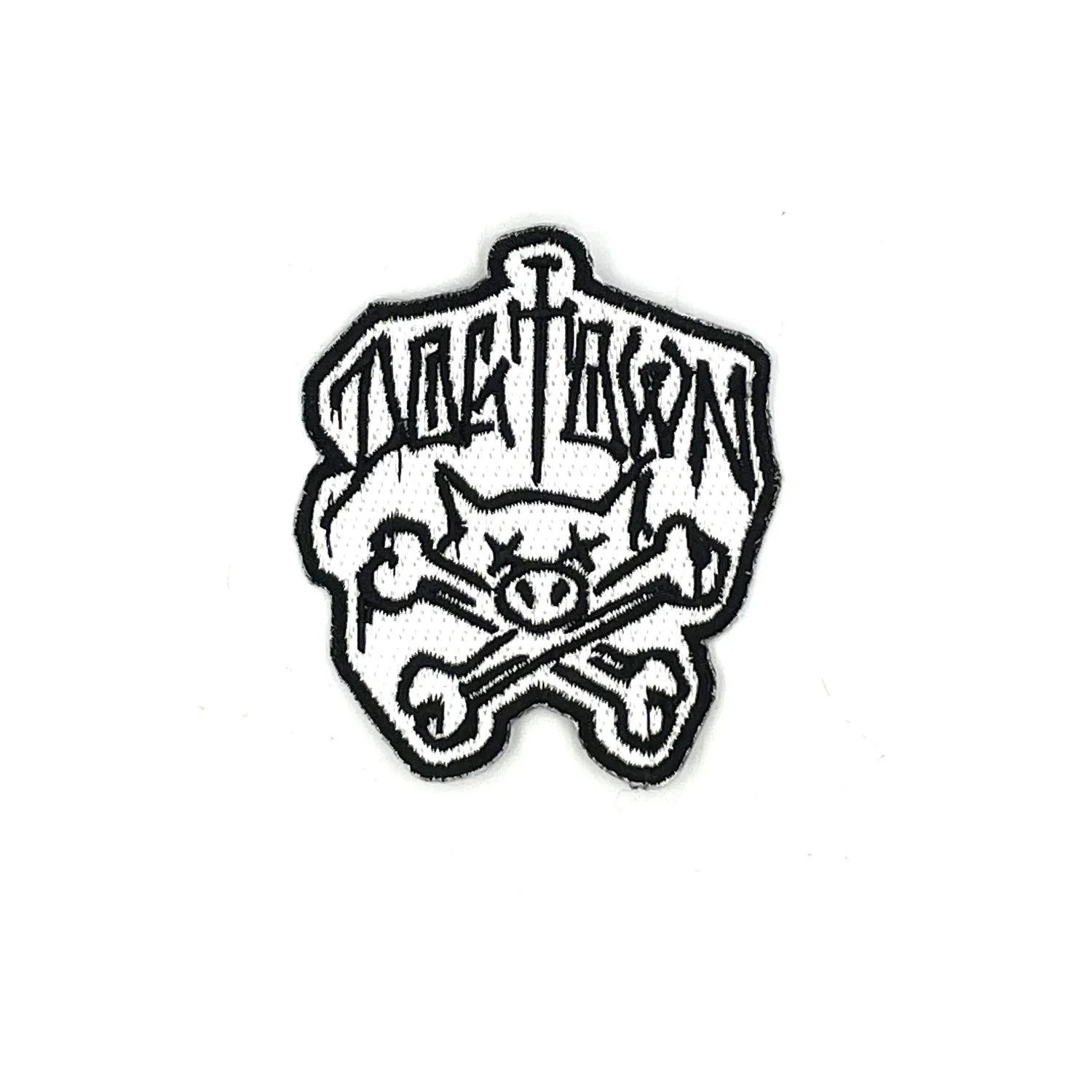 Dogtown Skateboard Patch Pig and Bones 2" x 2.5" Iron /Sew On