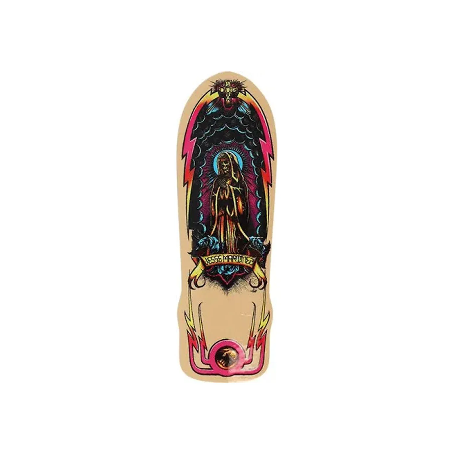 Dogtown Skateboard Sticker Jesse Martinez Guadalupe Skeleton Deck 1.75" x 5" - Image 2