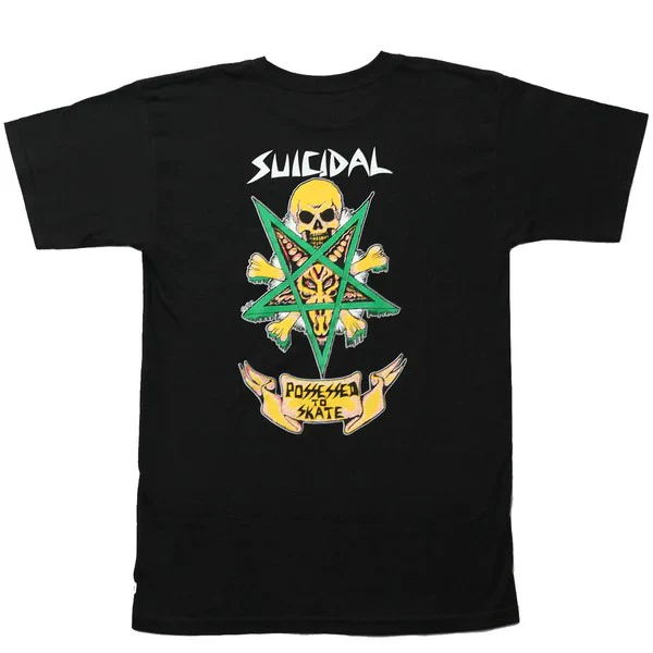 Dogtown Skateboards Shirt Suicidal Skates Possessed to Skate 80s Black - Image 2