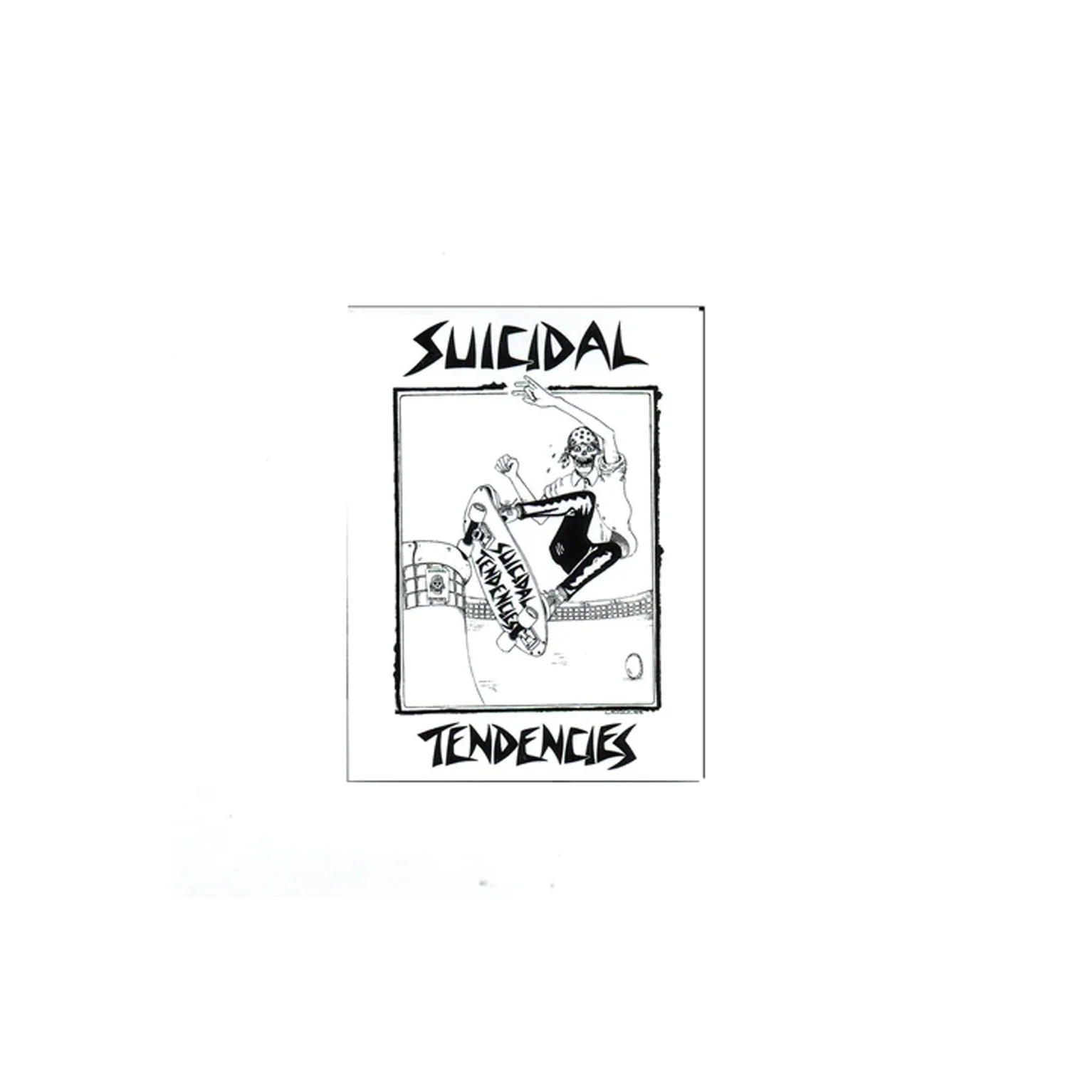 Dogtown Skateboards Sticker Pack Lance Mountain Suicidal Skater 5-Pack White 4" - 5 Stickers - Image 2