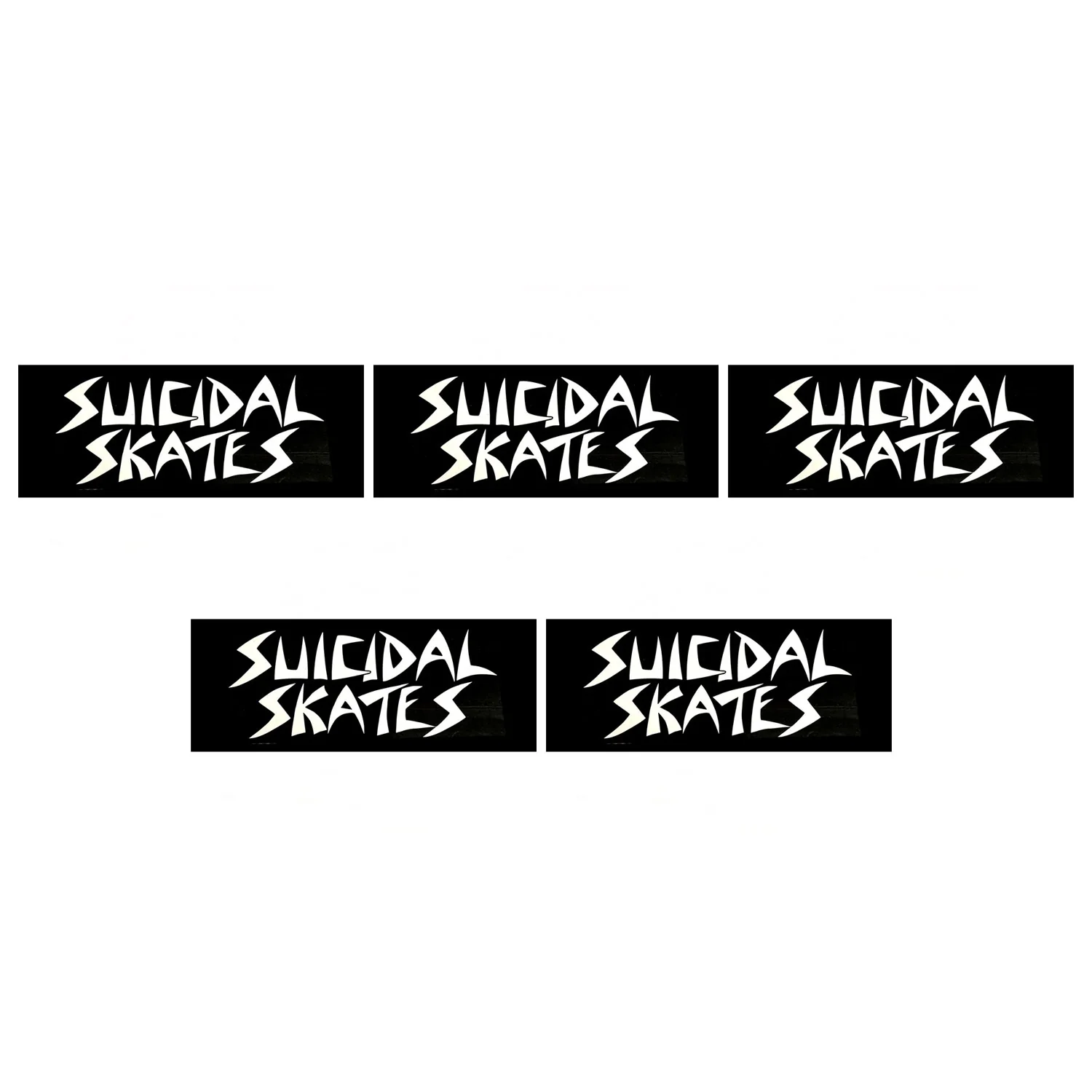 Dogtown Skateboards Sticker Pack Suicidal Skates Logo 5-Pack Black 6.5" - 5 Stickers