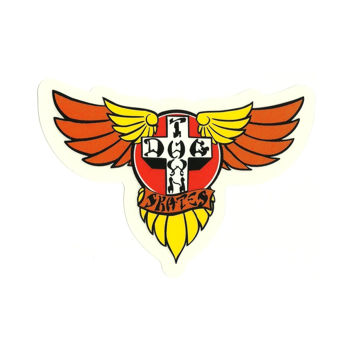 Dogtown Skateboards Sticker Pack Wings 5-Pack Orange 5" - 5 Stickers - Image 2