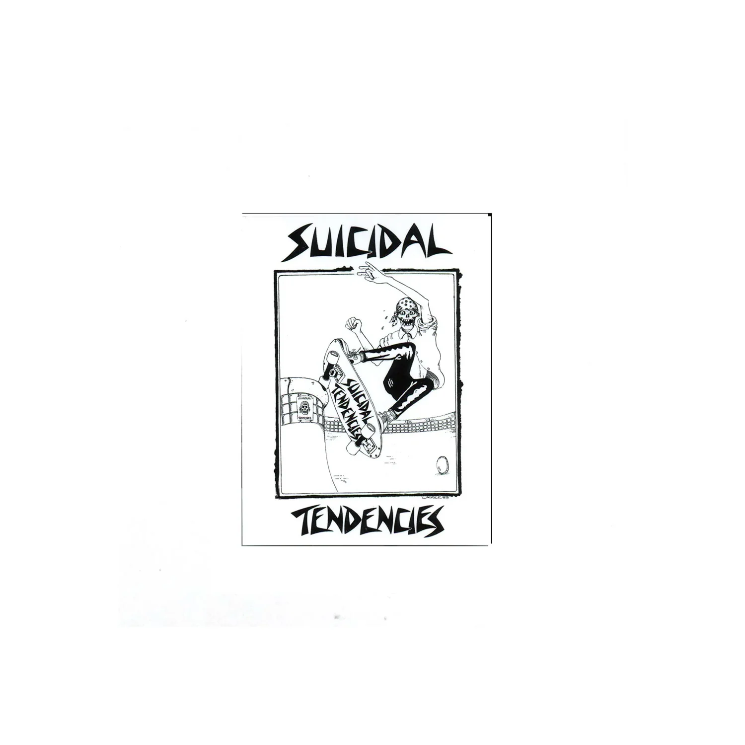 Dogtown Skateboards Sticker Suicidal tendencies Pool Skater 80s White