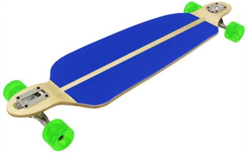 DROP DOWN LONGBOARD - THROUGH MOUNTED - BLUE GRIP & 70MM WHEELS