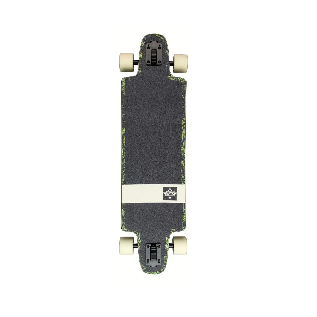 Dusters California Longboard Harvest Drop Through 9.5" x 36" Green/Orange - Image 2