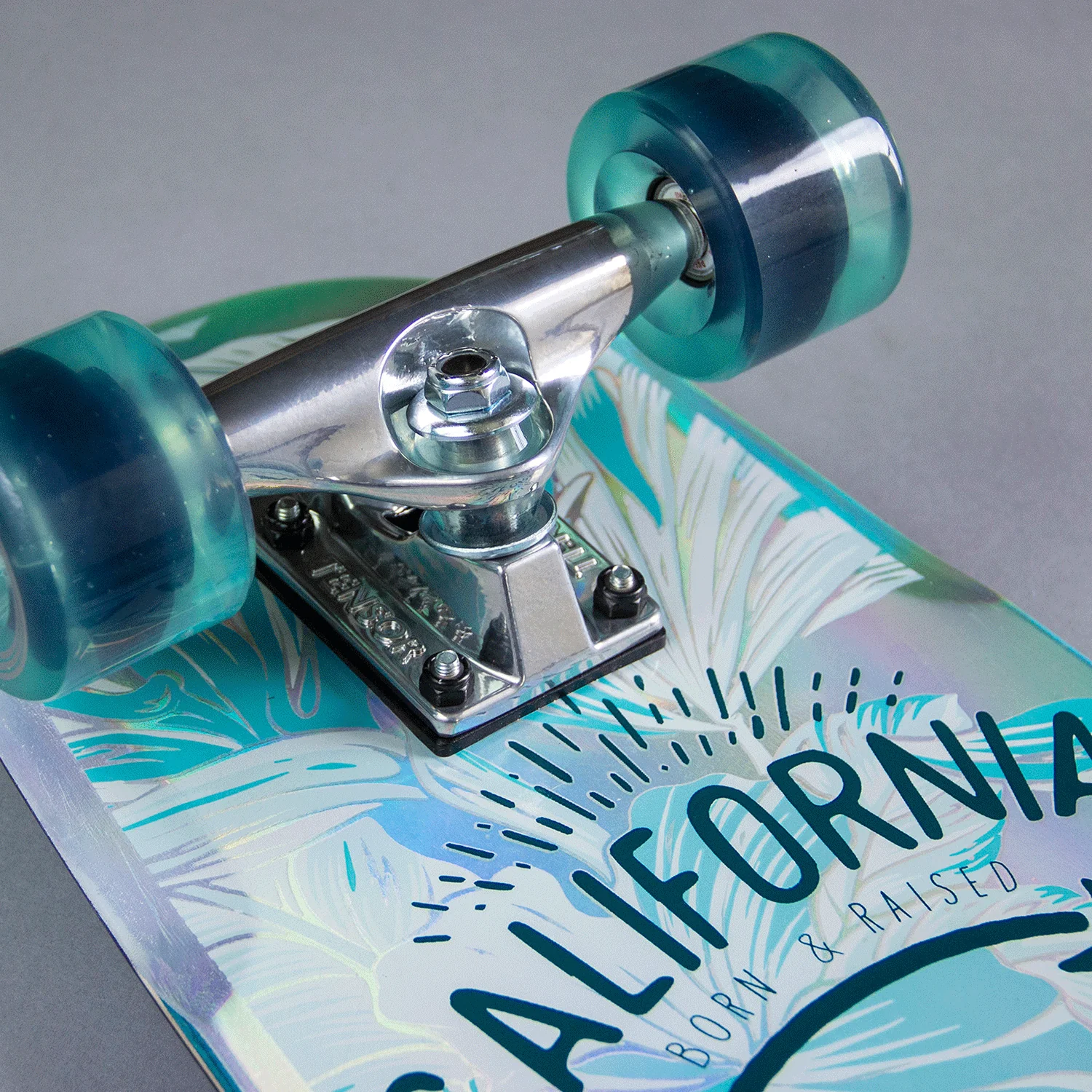 Dusters Complete Beach Cruiser Skateboard Prism Teal/Holographic 29" - Image 3