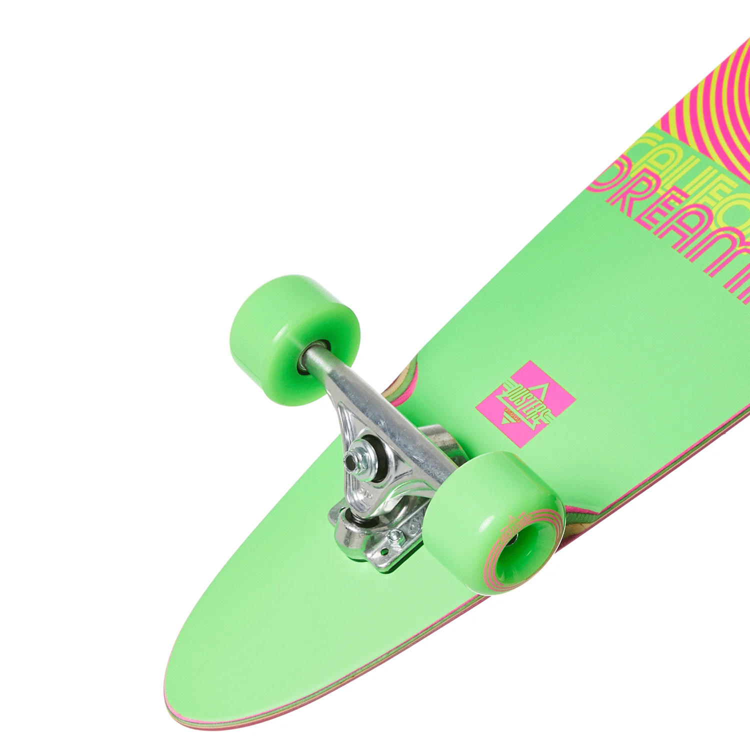 Dusters Longboard California Dreaming Pintail Neon Green 9" x 40" - Image 4