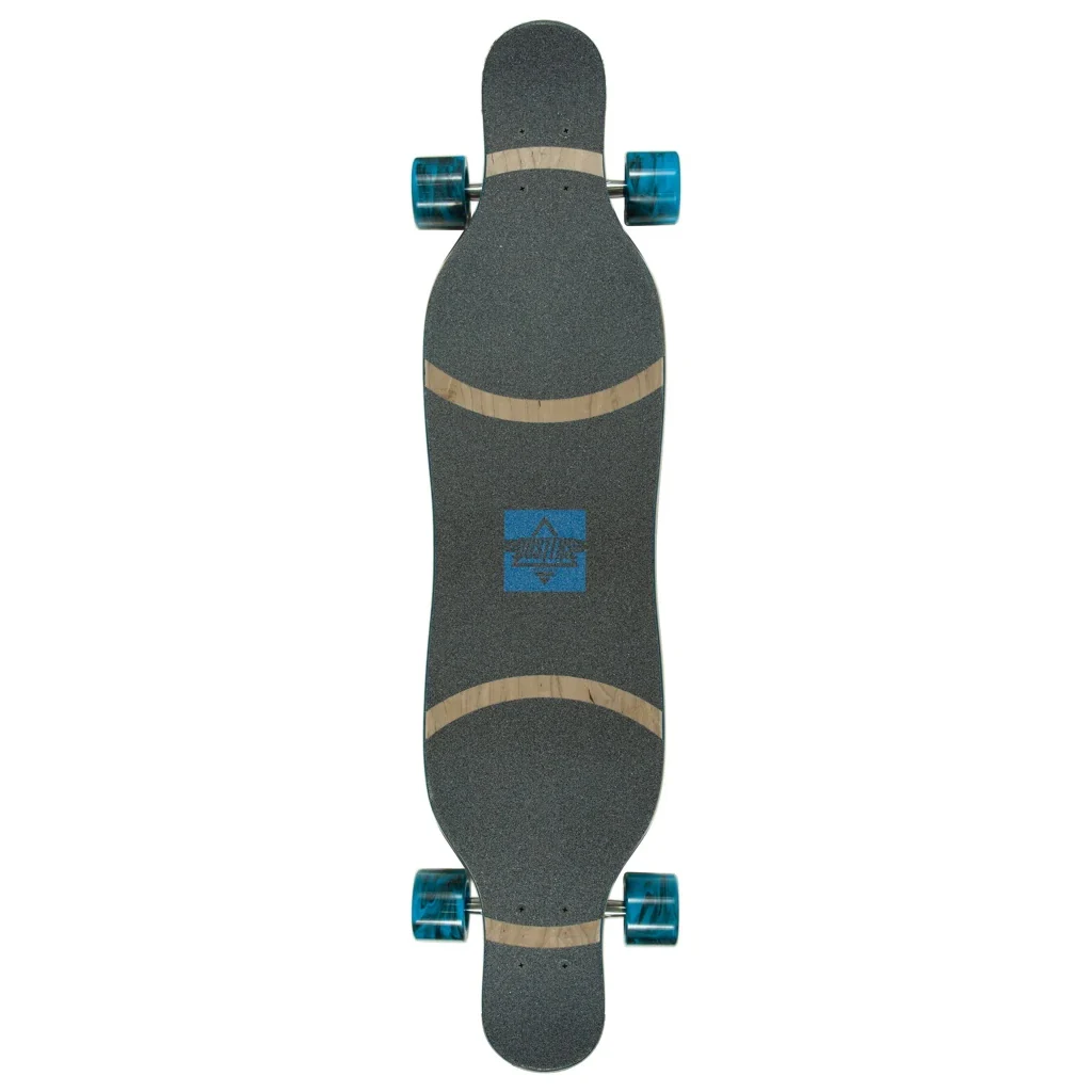Dusters Longboard Fleur Blue 9.5" x 38.5" - Image 2