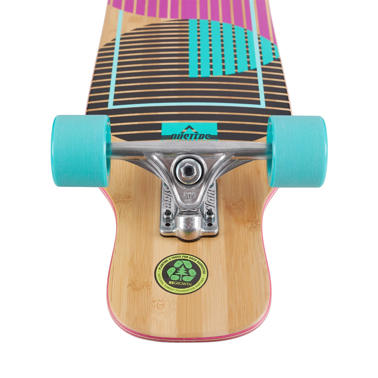 Dusters Longboard Wanderlust Teal/Purple Dancer 9.5" x 47" - Image 5