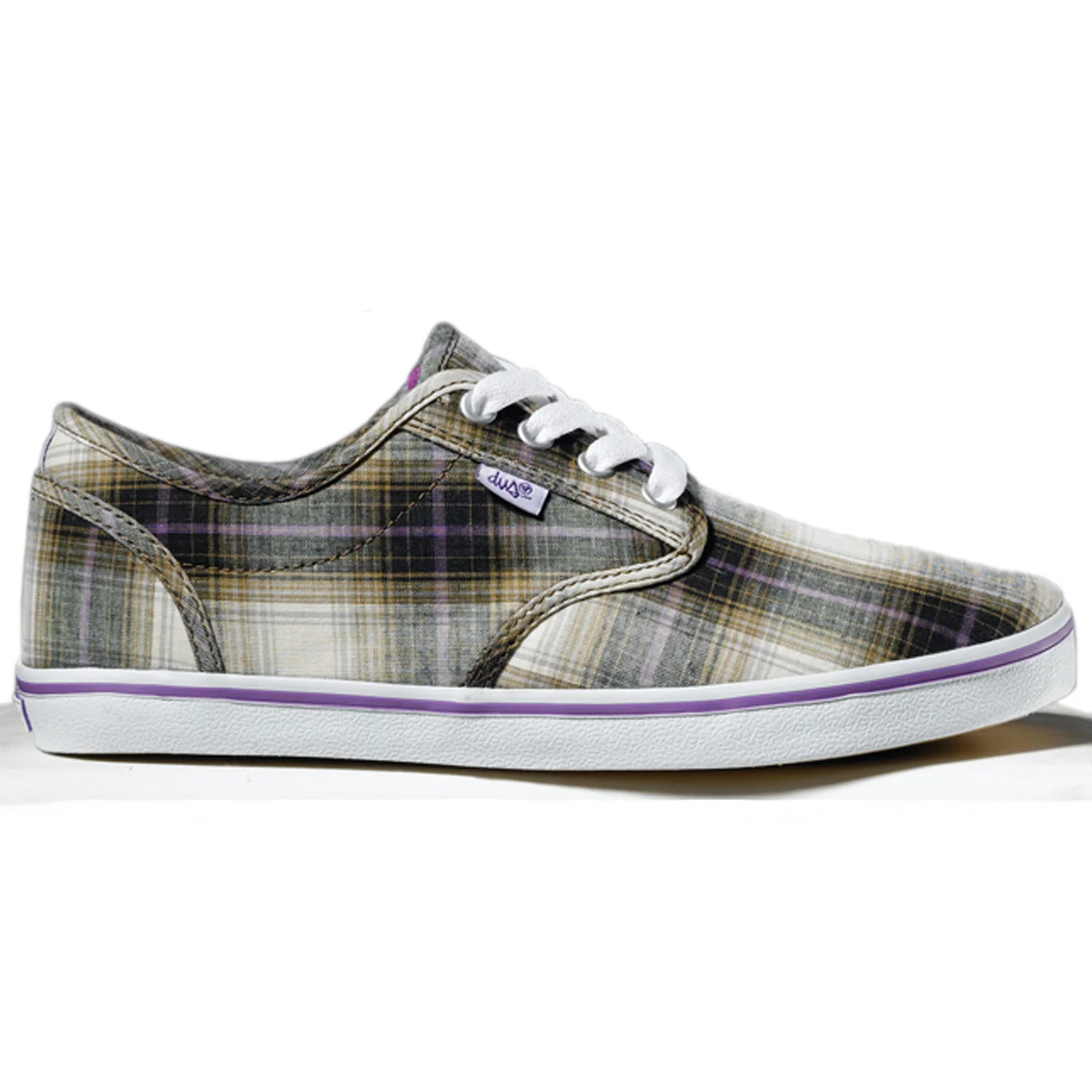 DVS Womens Skate Shoes Rico CT Purple Plaid/Canvas