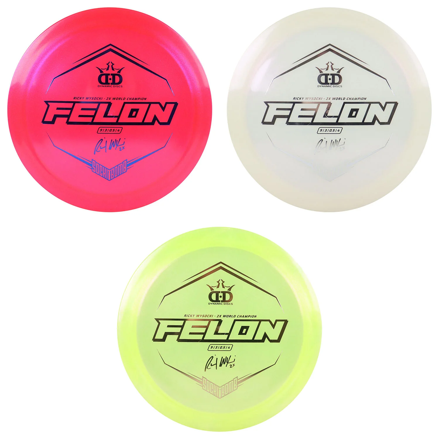 Dynamic Disc Golf Lucid Ice Glimmer Wysocki Felon Driver 9/3/0.5/4 - Choose Exact Disc
