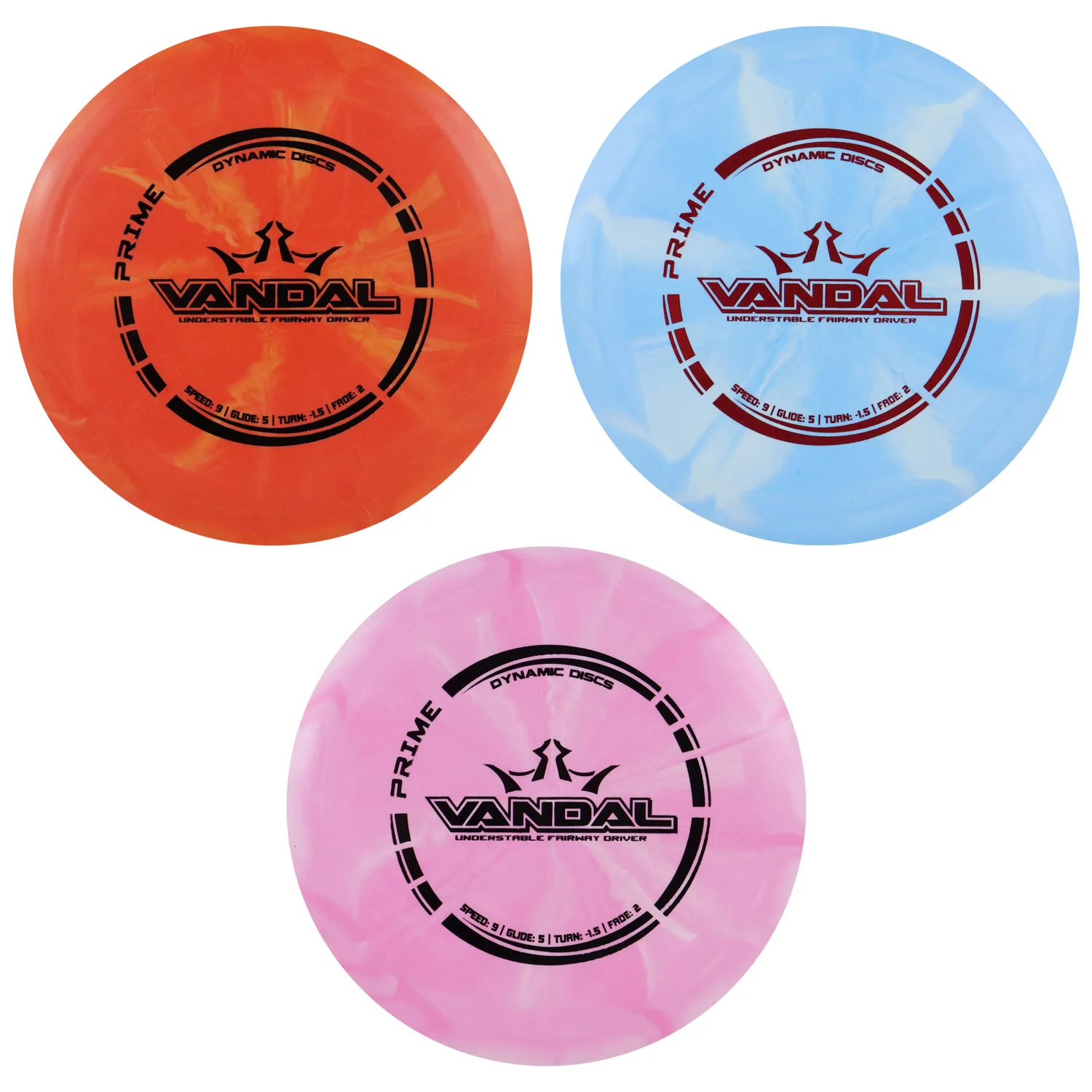 Dynamic Disc Golf Prime Burst Vandal Fairway Driver 9/5/-1.5/2 - Choose Exact Disc