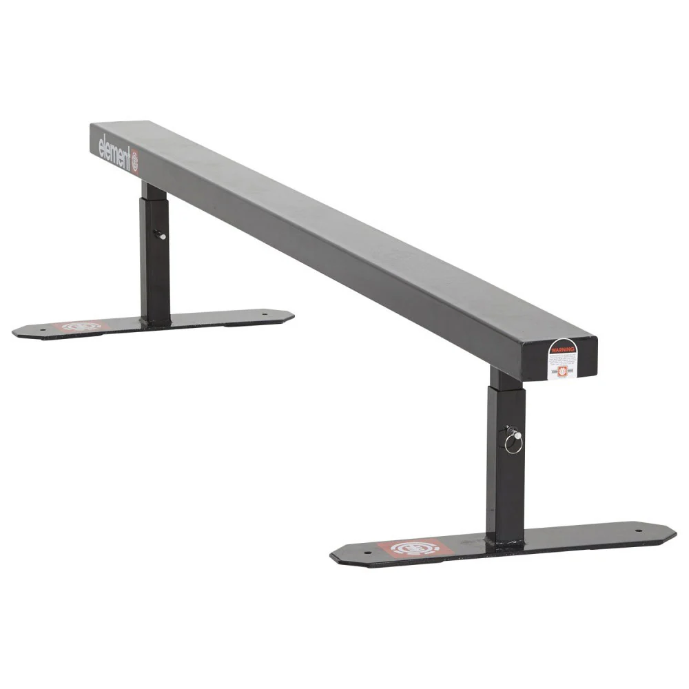 Element Skateboard Grind Rail Flat Bar Obstacle - 6ft Long, Adjustable Height