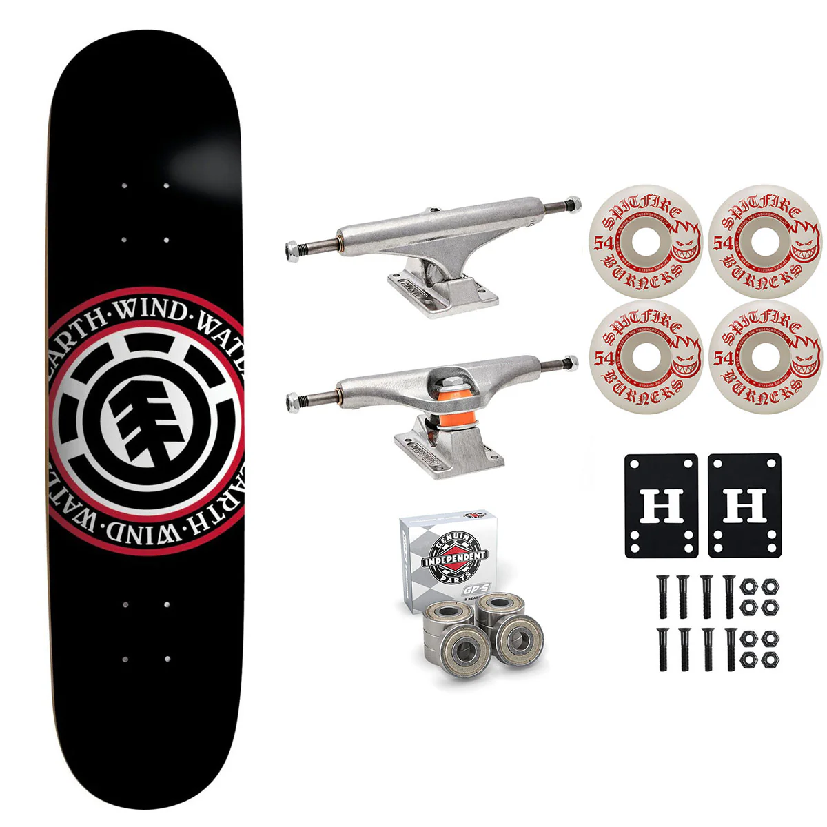 Element Skateboard Seal 8.0" Independent Spitfire Premium Kit