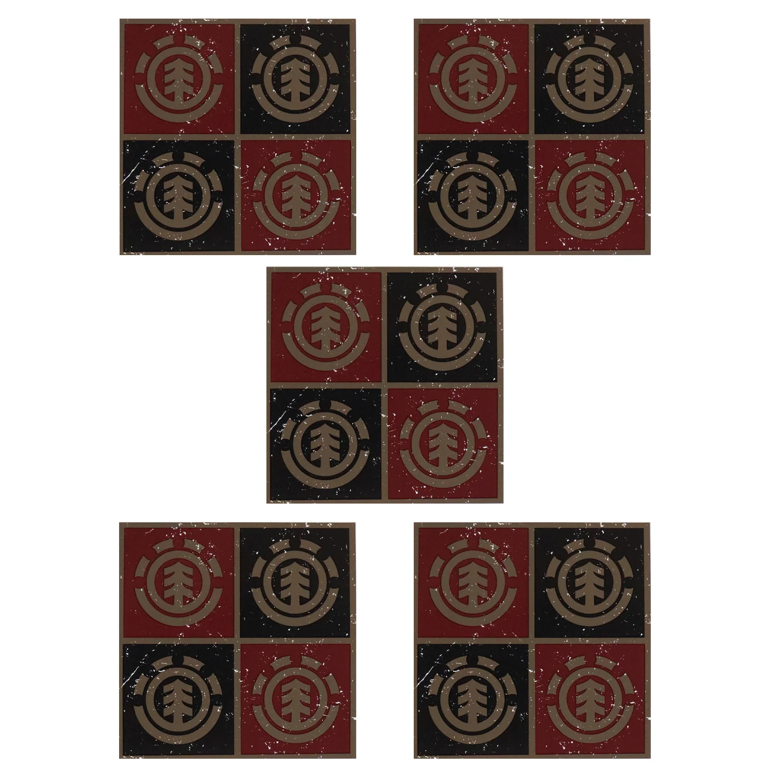Element Skateboard Sticker Quad Logo 3.5" 5-Pack