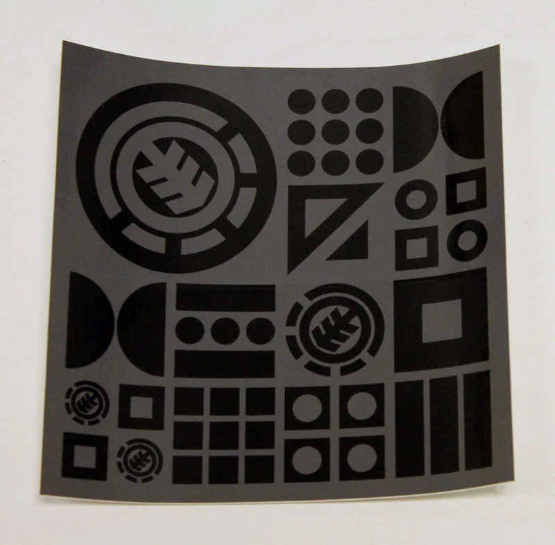 Element Skateboard Sticker Quadrant Black 5 x 5in