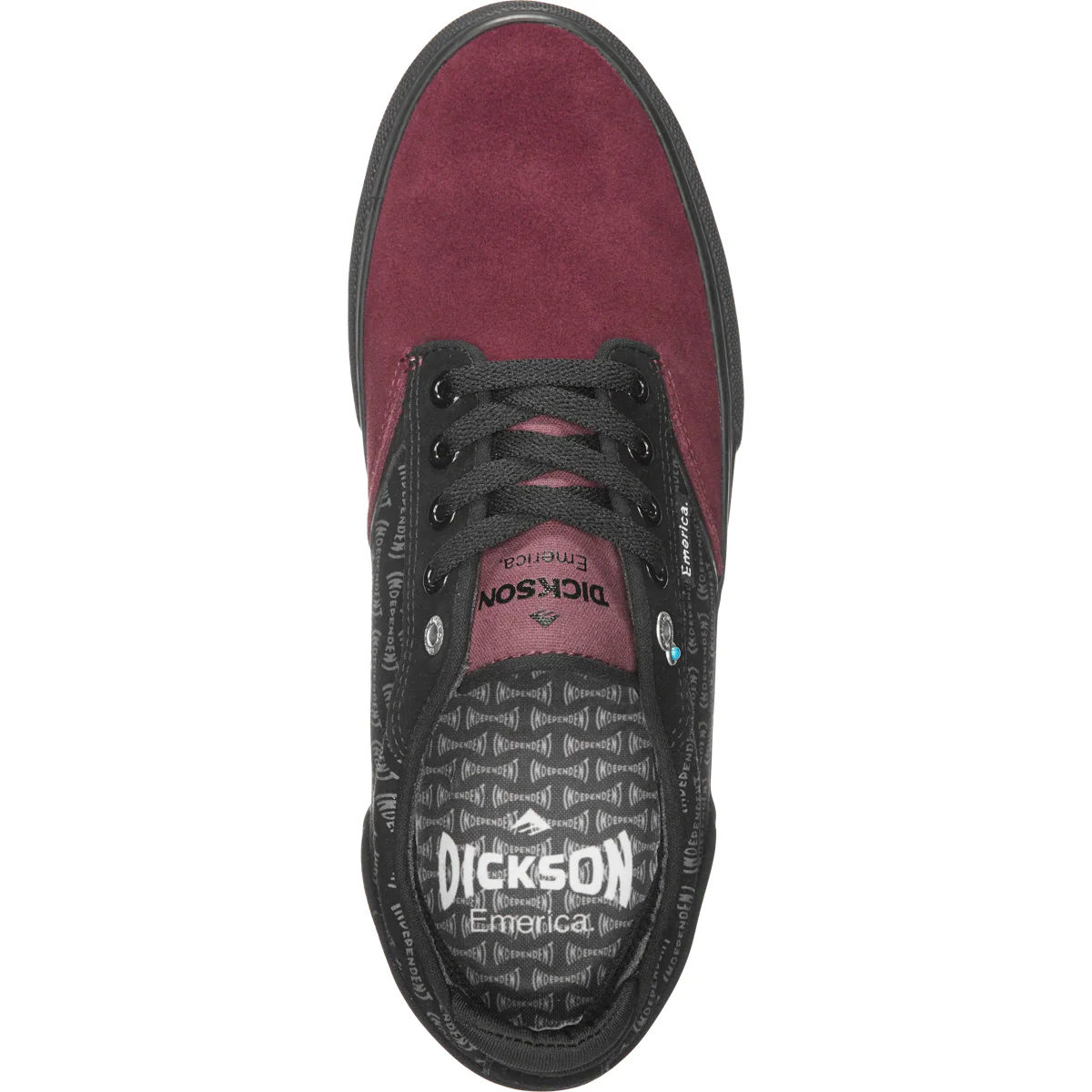 Emerica Skateboard Shoes Dickson X Independent Red/Black - Image 2