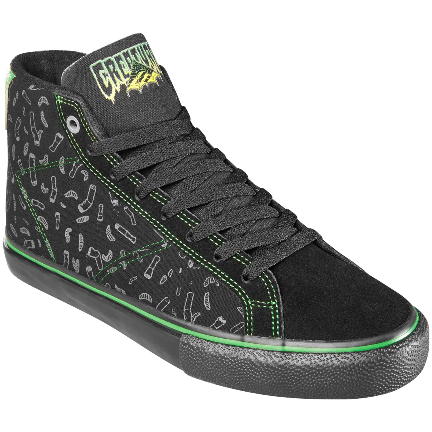 Emerica Skateboard Shoes Omen Hi X Creature Black/Black - Image 3