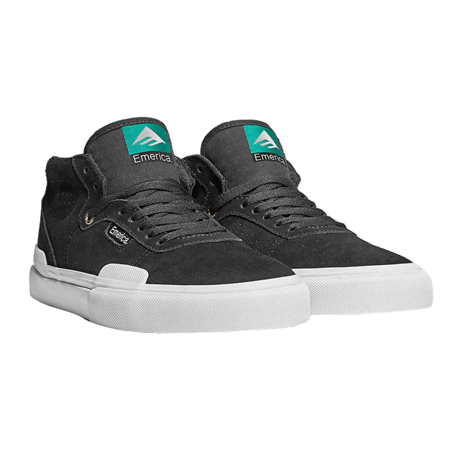Emerica Skateboard Shoes Pillar Black/White/Gold Mens - Image 2