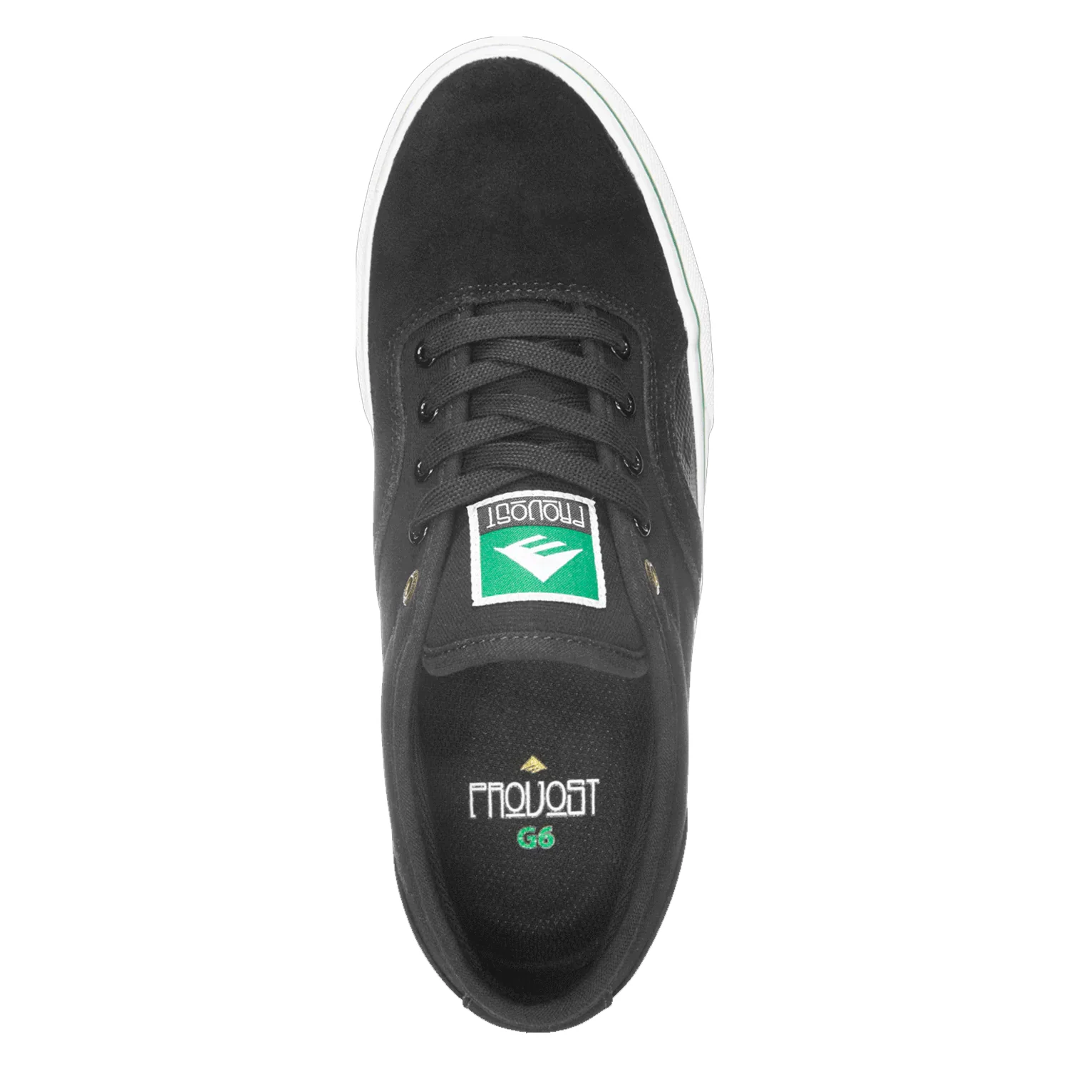 Emerica Skateboard Shoes Provost G6 Black/White/Gold Mens - Image 2