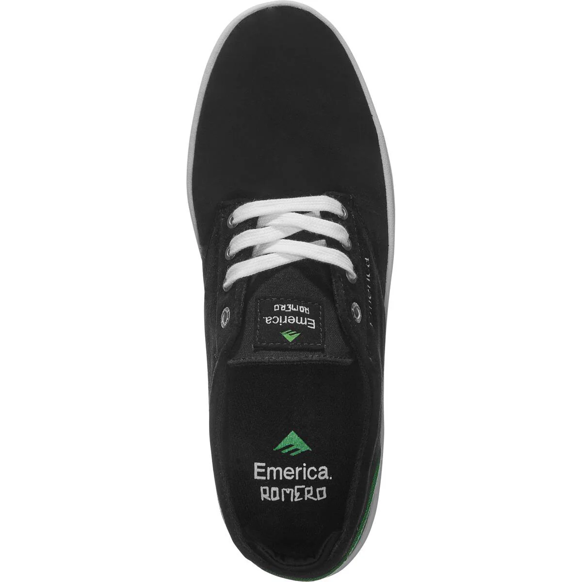 Emerica Skateboard Shoes Romero Laced Black/Green/White - Image 3