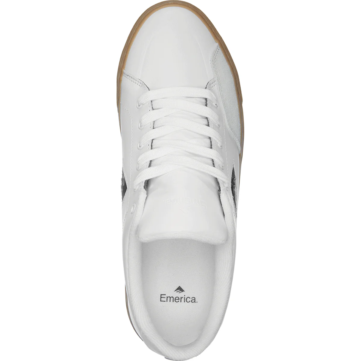 Emerica Skateboard Shoes Temple White/Gum Mens - Image 2