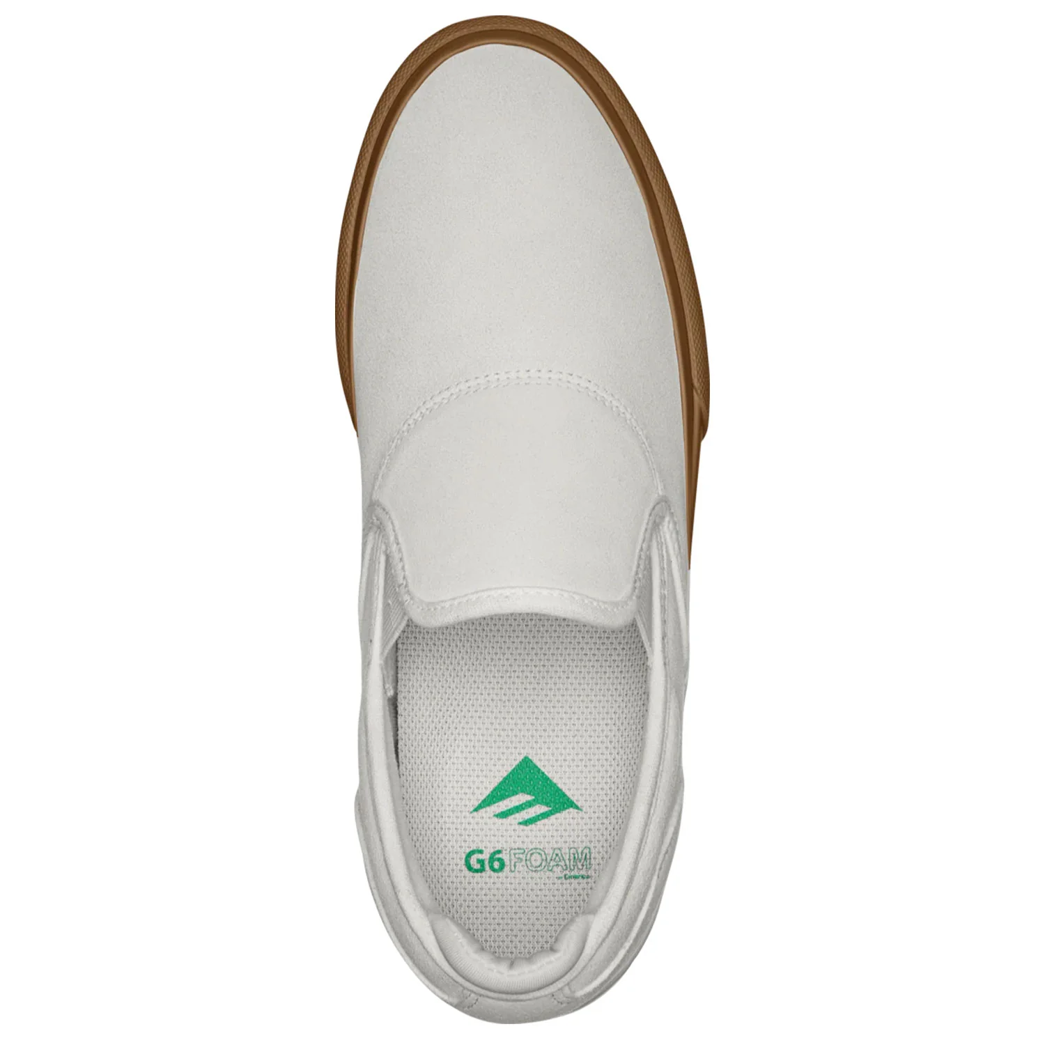 Emerica Skateboard Shoes Wino G6 Slip-On White/Tan - Image 2