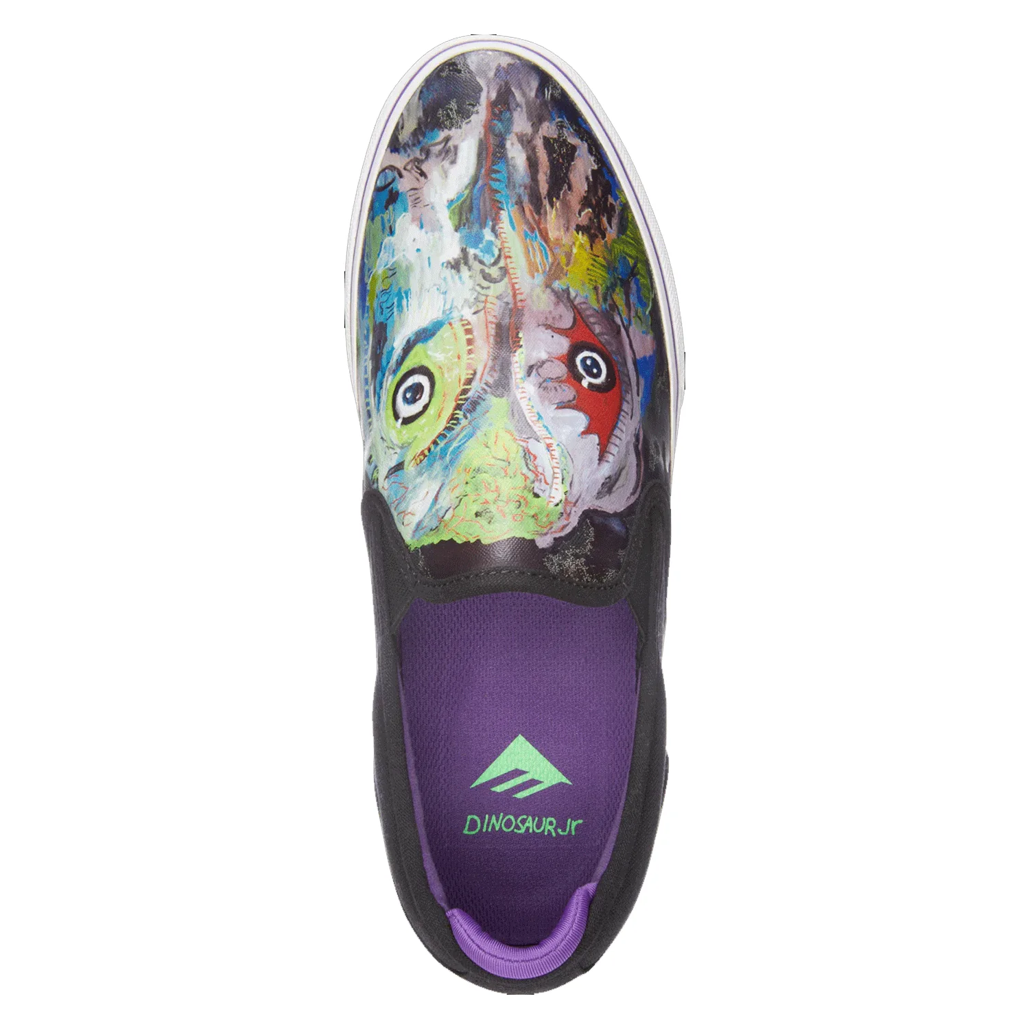 Emerica Skateboard Shoes Wino G6 Slip-On X Dinosaur Jr Black/Purple Mens - Image 2