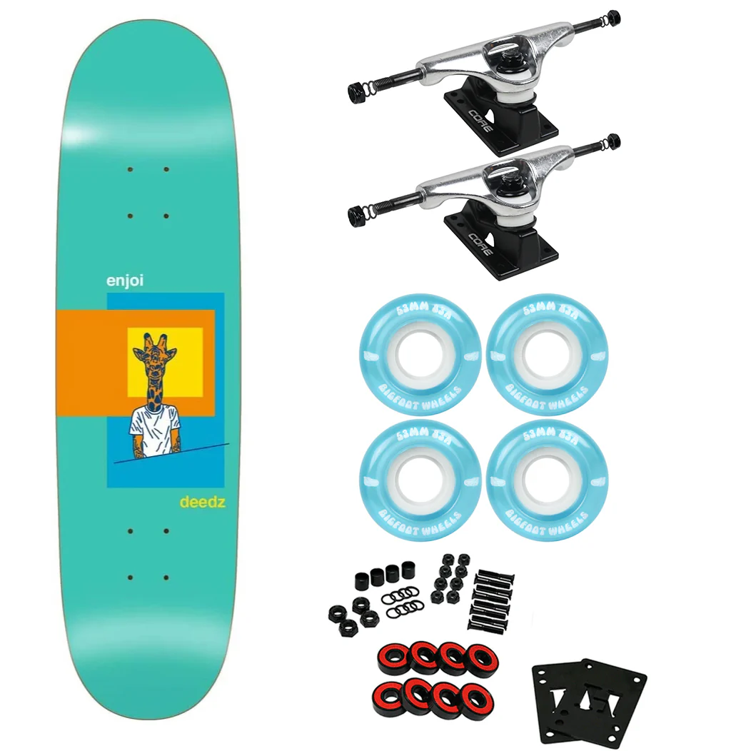 Enjoi Complete Deedz Shaped Skart 8.375" Soft Wheels (Beginner Friendly)