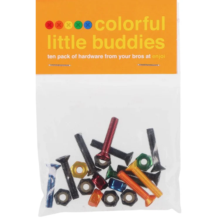 Enjoi Little Buddies 1" Phillips Skateboard Truck Mounting Hardware Nuts and Bolts
