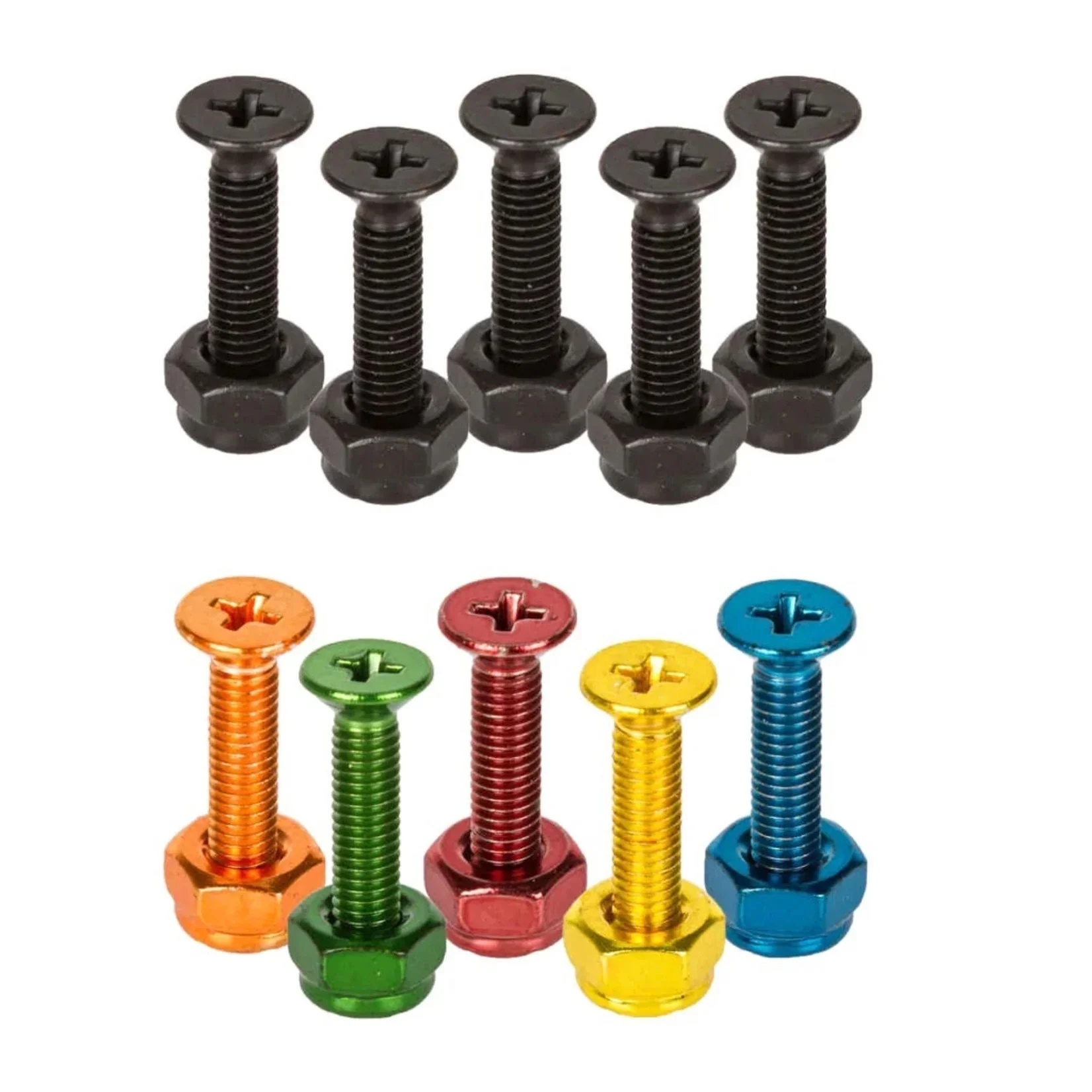 Enjoi Little Buddies 7/8" Phillips Skateboard Truck Mounting Hardware Nuts and Bolts - Image 2