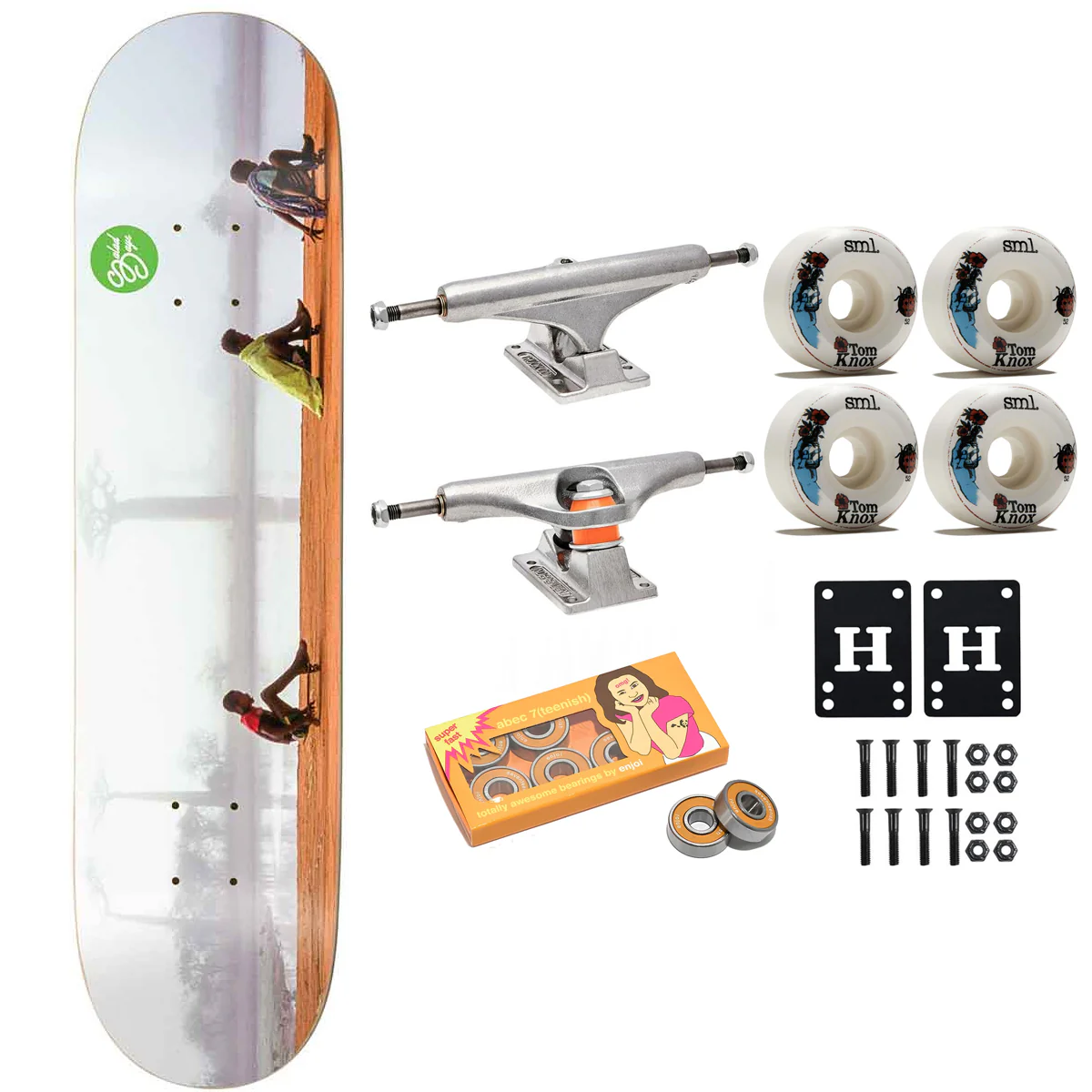 Enjoi Premium Skateboard Complete Salad Days 8.25" x 32" Indy Trucks, Sml Wheels