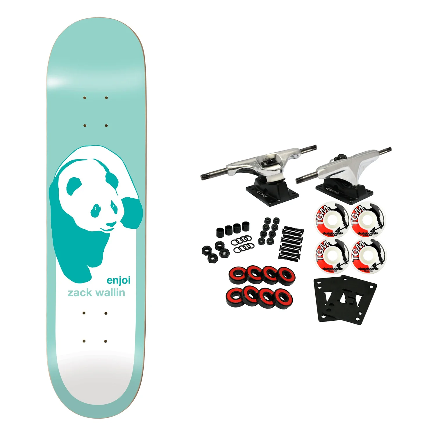 Enjoi Skateboard Complete Wallin Classic Panda Super Sap Blue 8.5" x 32.1"