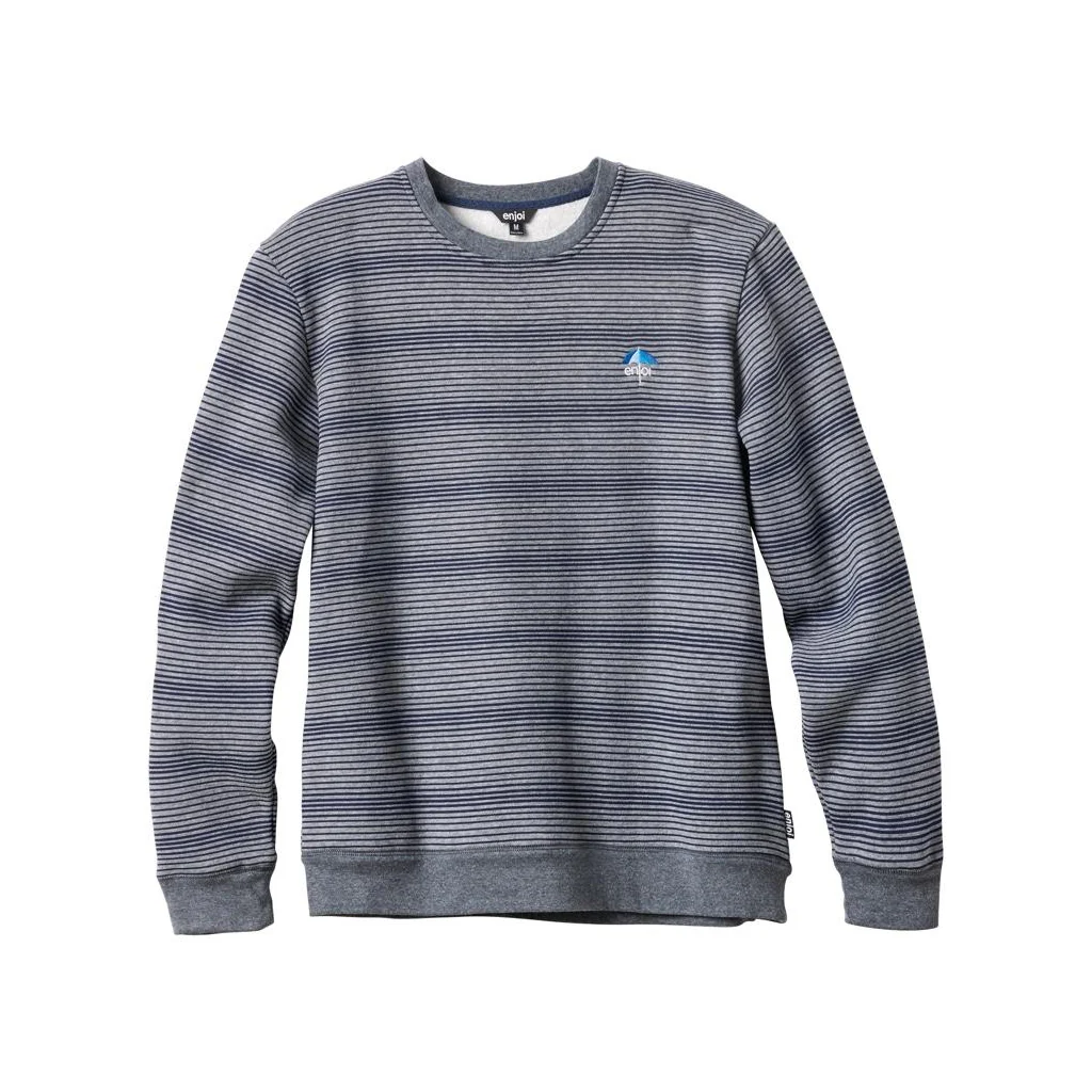 Enjoi Skateboard Crew Sweatshirt Method Heather/Blue Stripe