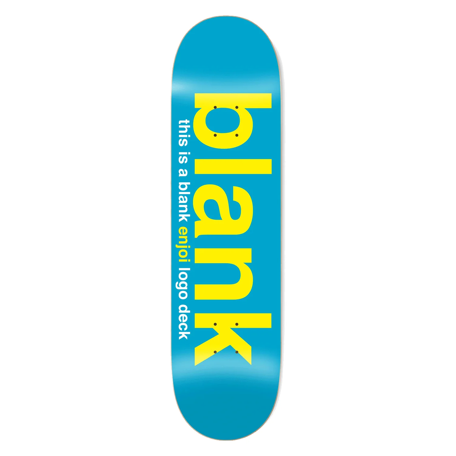 Enjoi Skateboard Deck Blank Yellow/Blue 8.25" x 32"