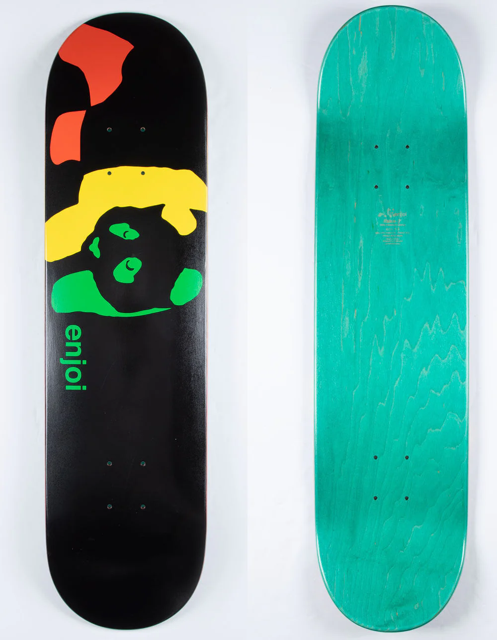 Enjoi Skateboard Deck Rasta Panda 8.0" x 31.6" - Image 2