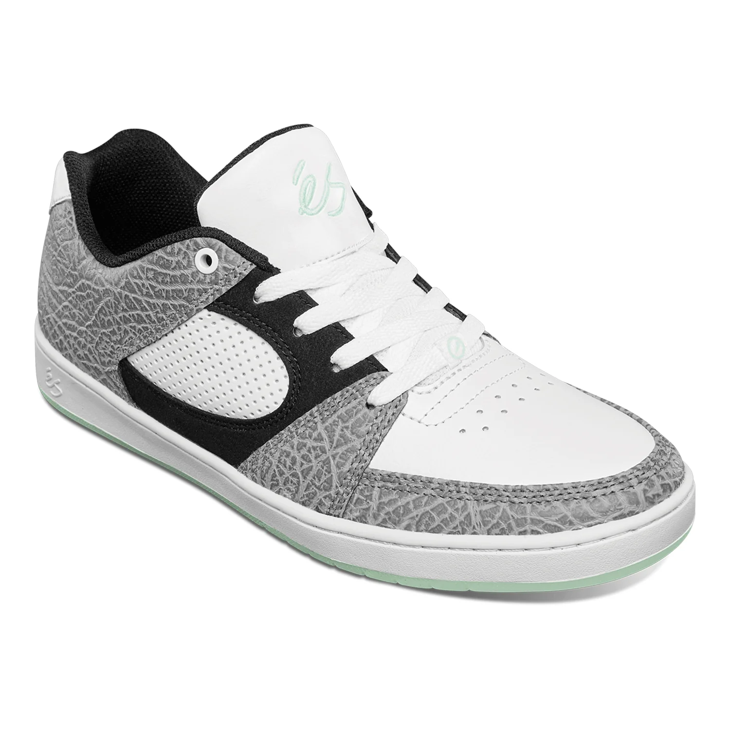 Es Shoes Accel Slim Black/White/Turquoise Mens - Image 3