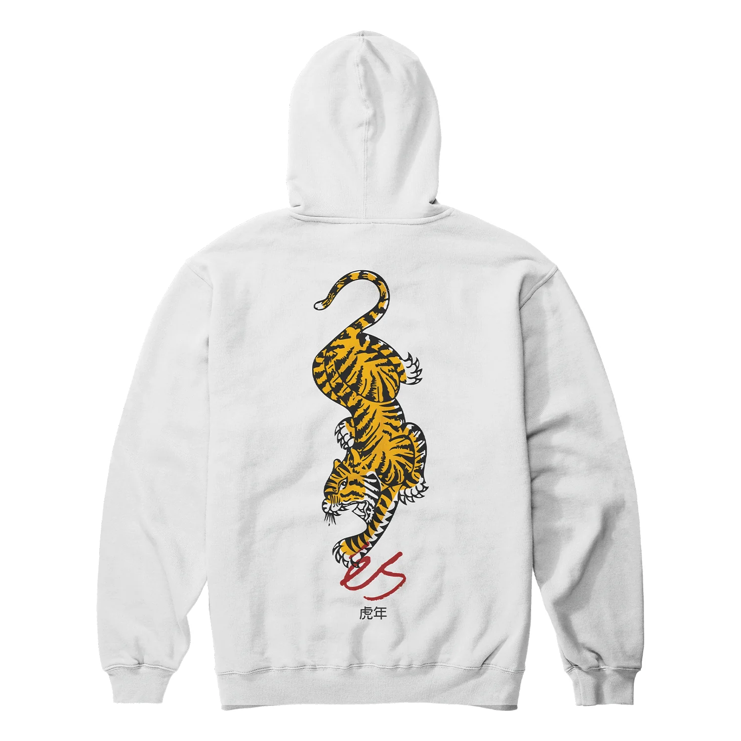 Es Shoes Hoody Tiger Block Pullover White - Image 2
