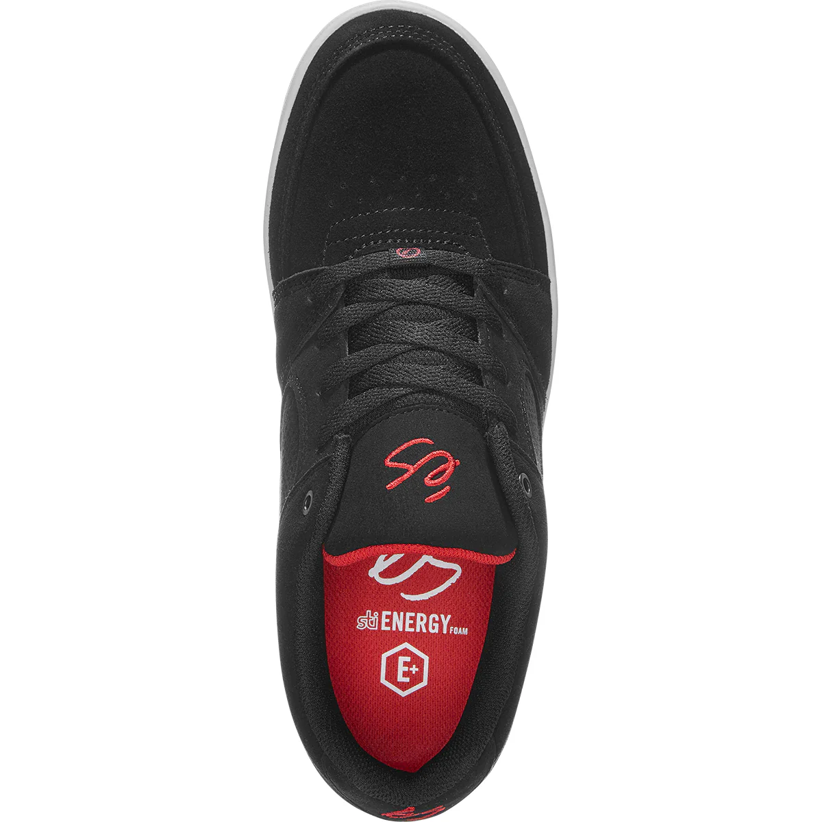 Es Skateboard Shoes Accel Slim Black/Black/Red Mens - Image 2