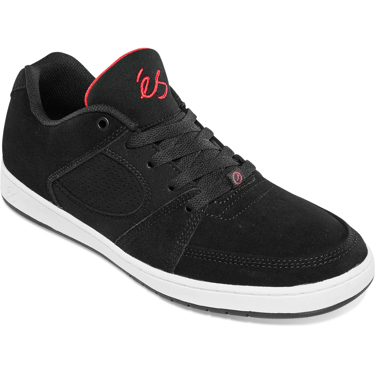 Es Skateboard Shoes Accel Slim Black/Black/Red Mens - Image 4