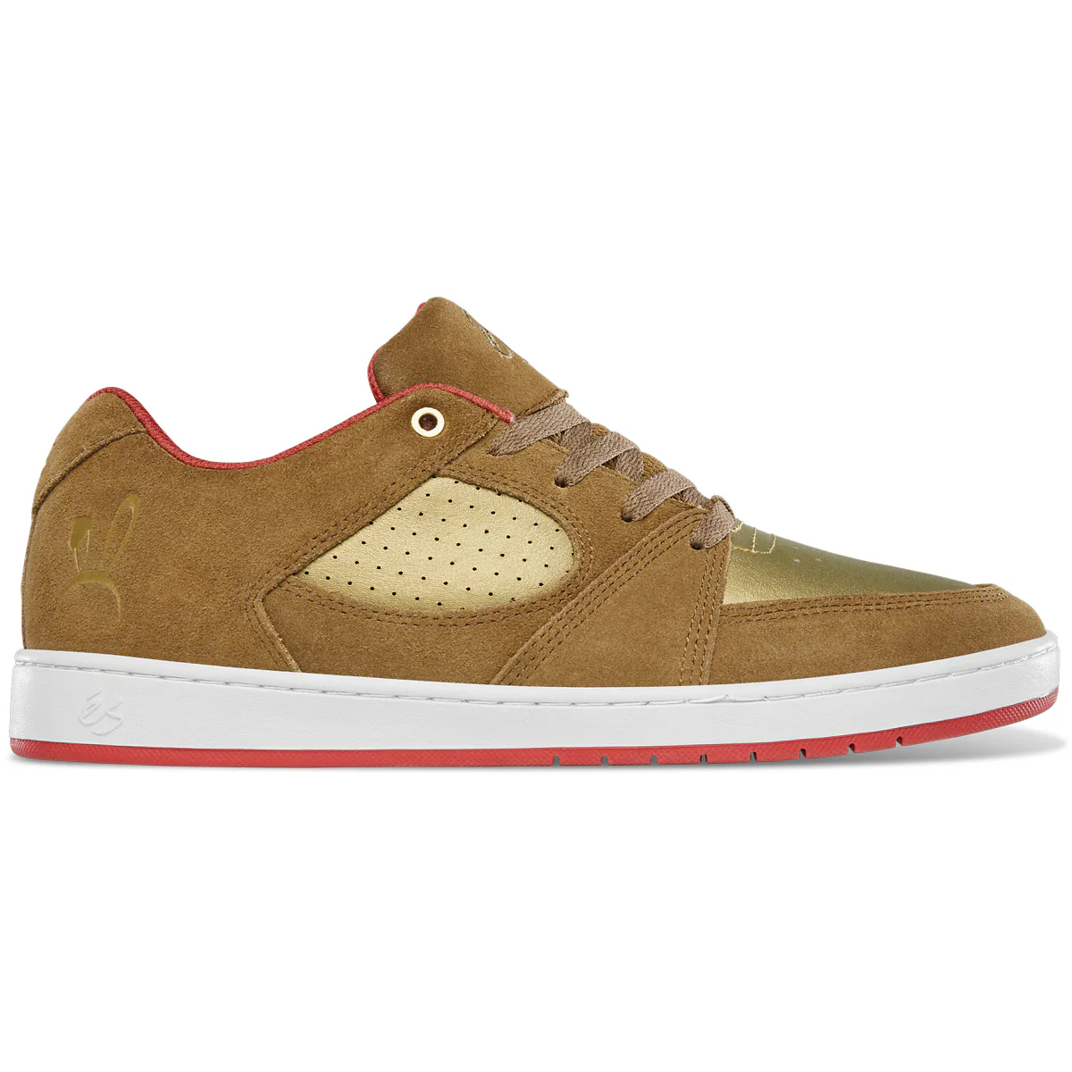 ES Skateboard Shoes Accel Slim Brown/Bling/Bling Chinese New Year - Image 4