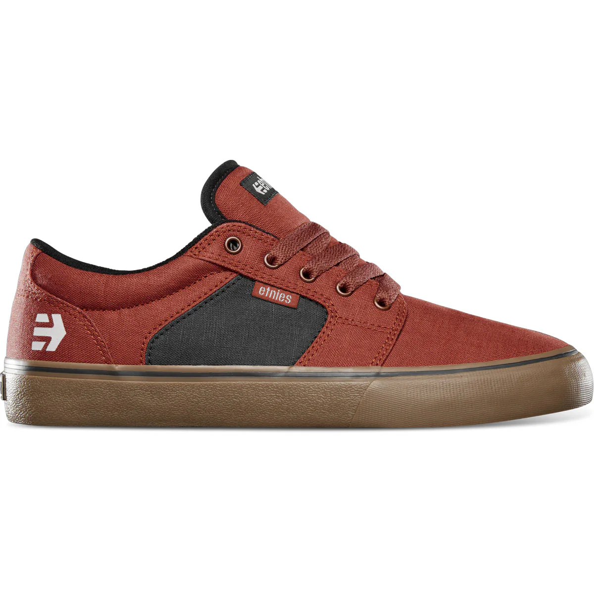Etnies Skateboard Shoes Barge LS Brown/Gum/Gold - Image 2