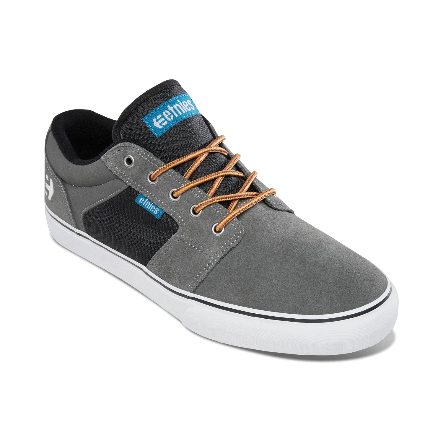 Etnies Skateboard Shoes Barge LS Grey/Black/Yellow Mens - Image 4